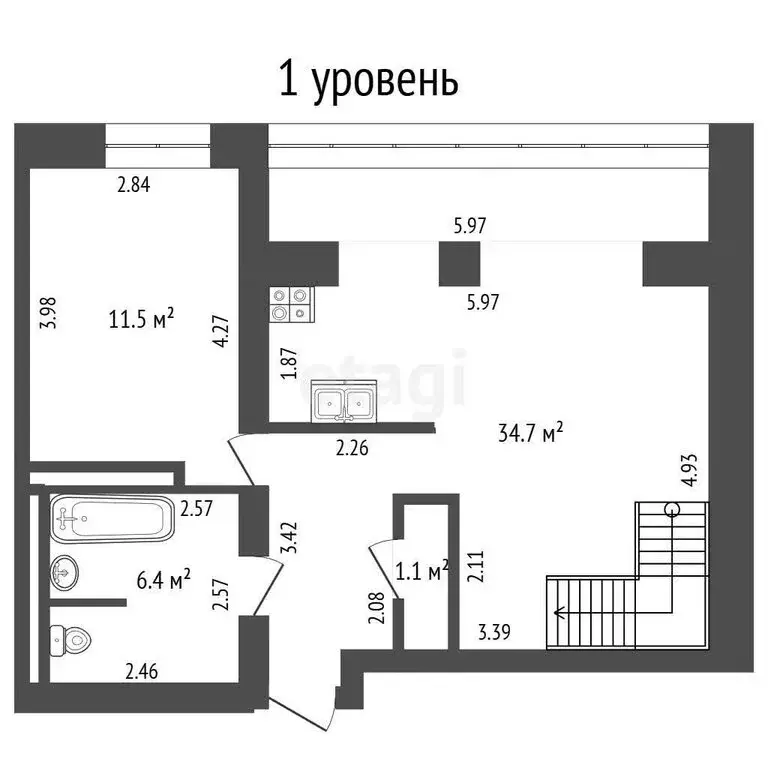 3-комнатная квартира: Орёл, Грузовая улица, 1 (81 м) - Фото 2