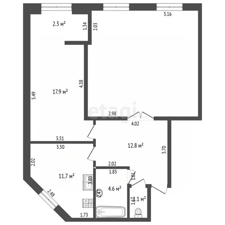 2-к кв. Краснодарский край, Анапа бул. Евскина, 5к2 (84.2 м) - Фото 2