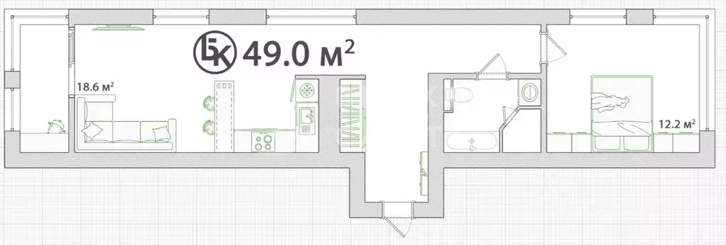 1-к кв. Новосибирская область, Новосибирск ул. Владимира Заровного, 38 ... - Фото 1