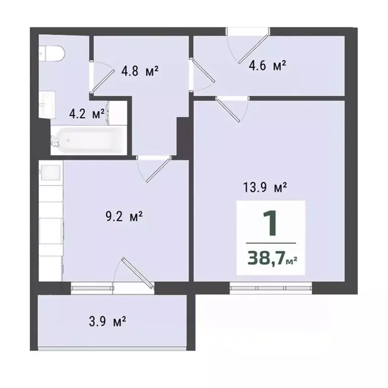 1-к кв. Омская область, Омск Сады Наука мкр, с1 (36.7 м) - Фото 0