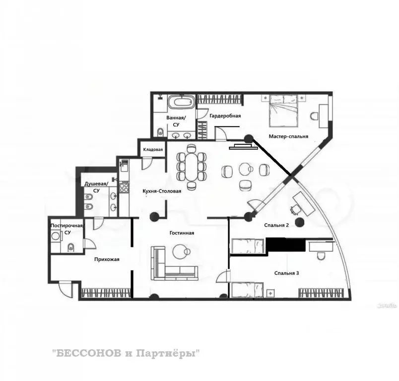 3-к кв. Москва Можайское ш., 2 (197.0 м) - Фото 1