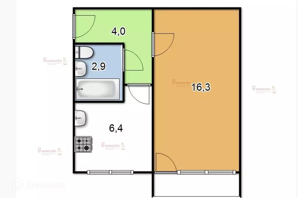 Продаётся 1-к квартира, 31 м - Фото 1