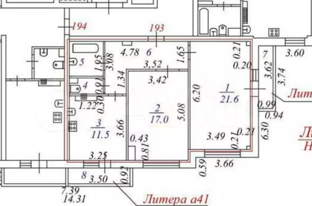 2-к. квартира, 65 м, 8/22 эт. - Фото 0