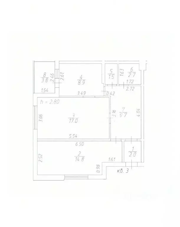 2-к кв. Московская область, Балашиха ул. Дубовая, 17 (56.6 м) - Фото 2