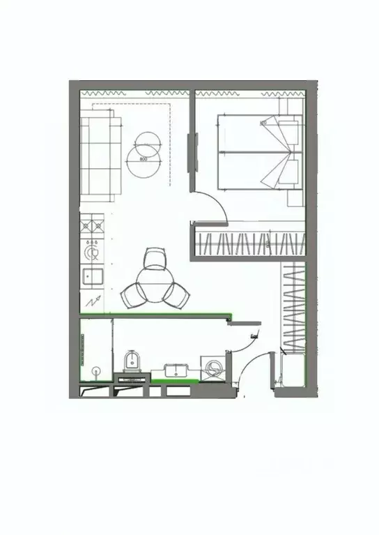 Студия Санкт-Петербург Камышовая ул., 25 (39.26 м) - Фото 0