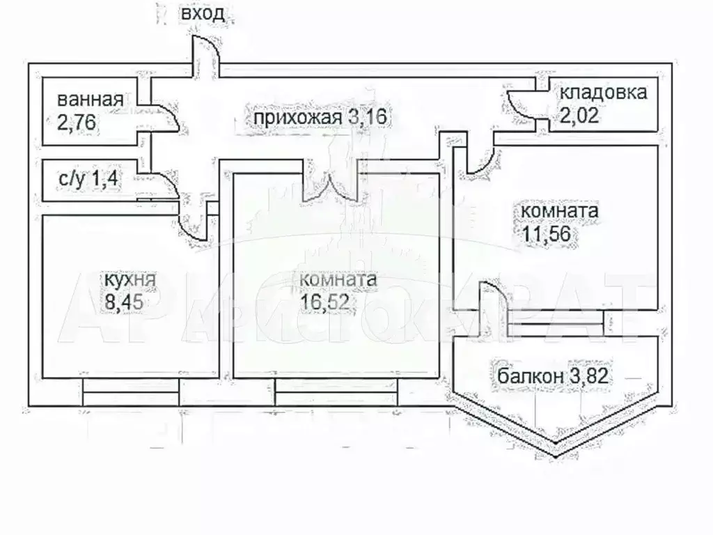 2-к кв. Приморский край, Владивосток Камская ул., 5 (50.6 м) - Фото 1