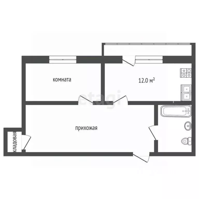1-к кв. Московская область, Луховицы ул. Тимирязева, 120 (48.6 м) - Фото 0