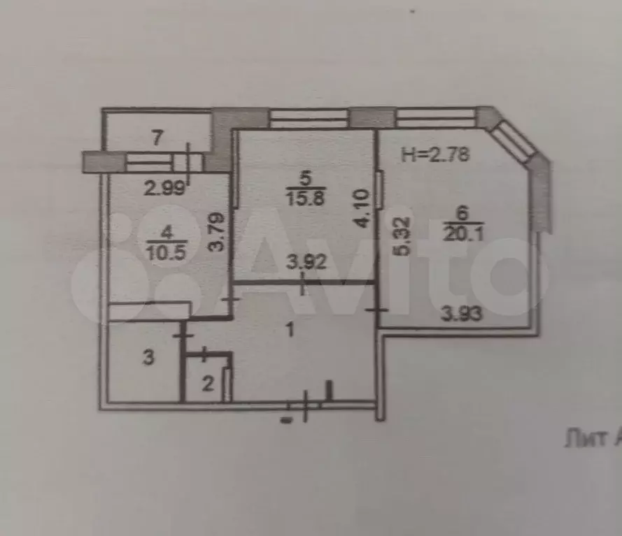 2-к. квартира, 64,5 м, 2/6 эт. - Фото 0