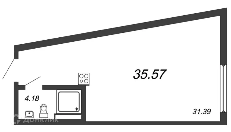 Продаётся 1-к квартира, 35 м - Фото 0