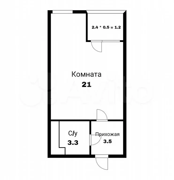 Квартира-студия, 27,6 м, 7/16 эт. - Фото 0