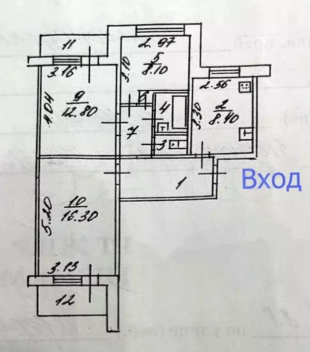 3-к. квартира, 60,2 м, 8/9 эт. - Фото 0