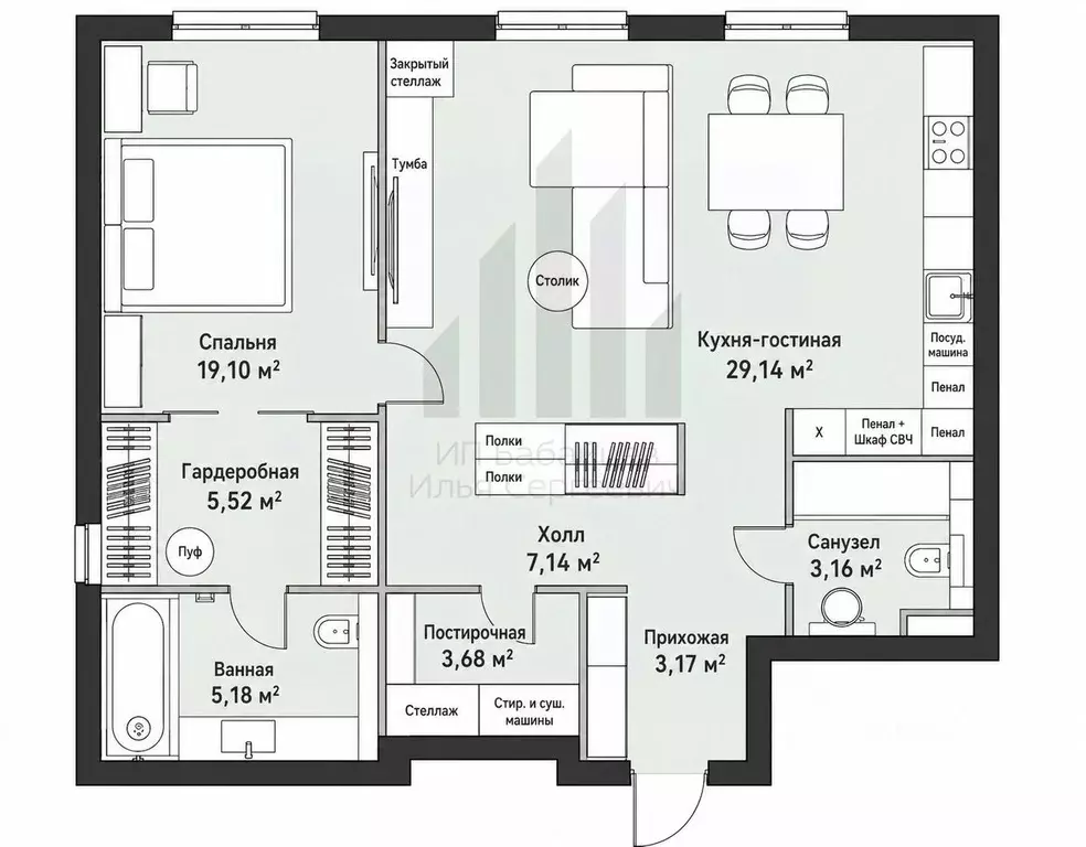 2-к кв. Москва бул. Скандинавский, 19 (69.9 м) - Фото 2