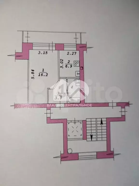 1-к. квартира, 32,9 м, 8/9 эт. - Фото 0