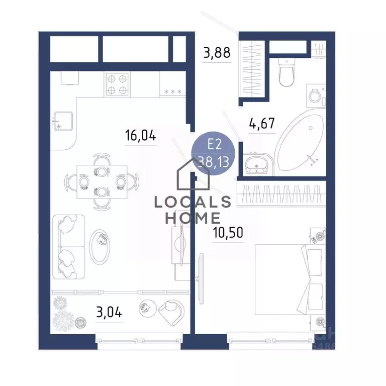 1-к кв. Рязанская область, Рязанский муниципальный округ, с. Дядьково ... - Фото 2