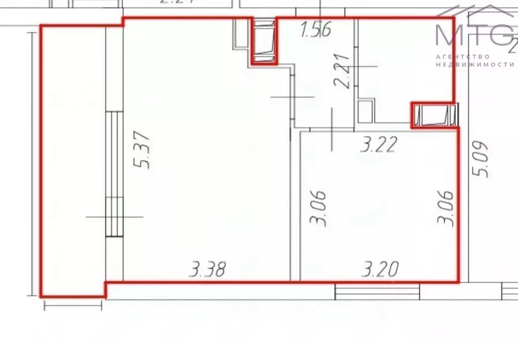1-к кв. Ленинградская область, Мурино Всеволожский район, бул. ... - Фото 2