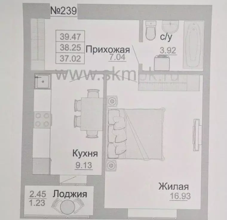 1-к кв. Калининградская область, Зеленоградск ул. Тургенева, 16Ак3 ... - Фото 2