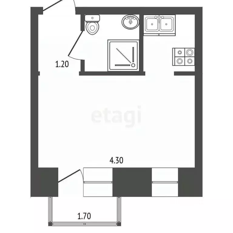 Студия Саха (Якутия), Якутск ул. Чайковского, 2/7 (17.7 м) - Фото 1