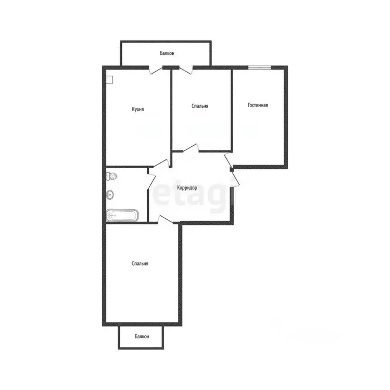 3-к кв. Краснодарский край, Новороссийск Цемдолина тер., ул. Парковая, ... - Фото 2