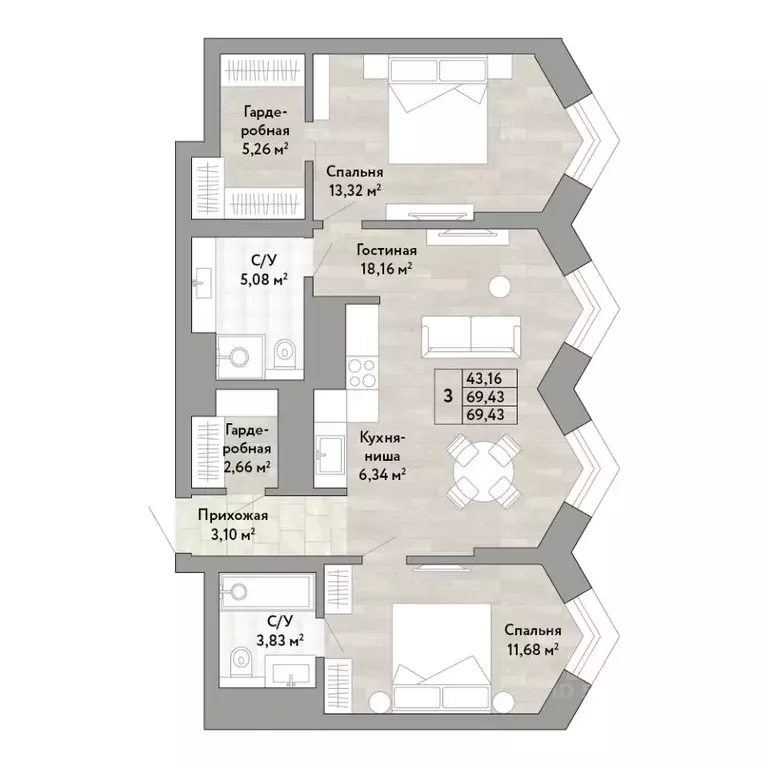 3-к кв. Хабаровский край, Хабаровск ул. Имени Лейтенанта С.В. Орлова ... - Фото 0