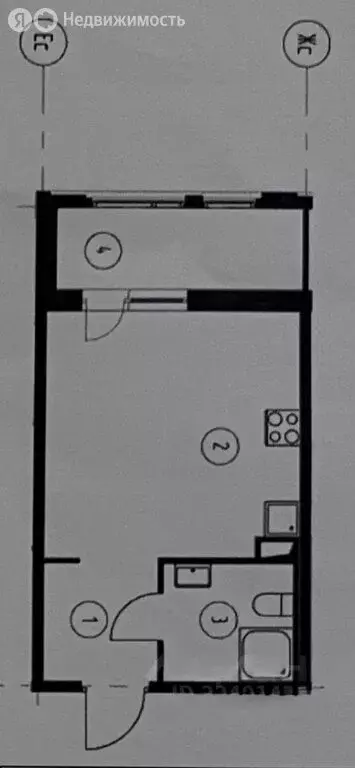1-комнатная квартира: Омск, Волгоградская улица, 51/1 (26.4 м) - Фото 1