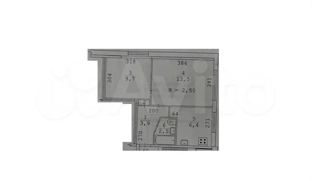 1-к. квартира, 36 м, 2/5 эт. - Фото 0
