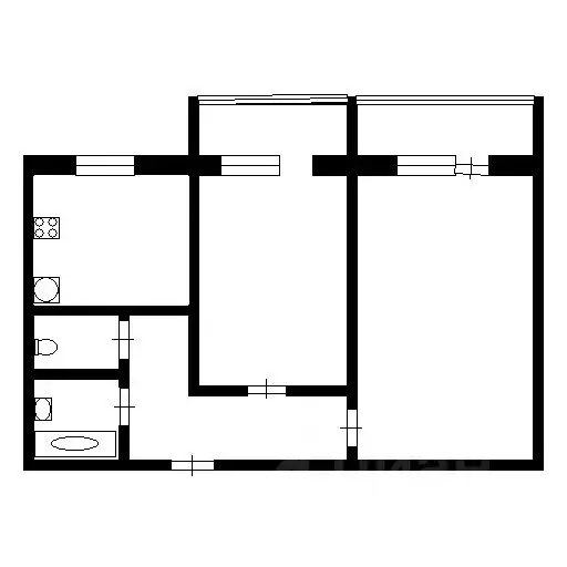 2-к кв. Псковская область, Псков ул. Рокоссовского, 24 (47.0 м) - Фото 1