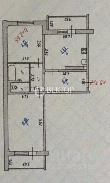 2-к кв. Ивановская область, Иваново Московский мкр, 13 (60.6 м) - Фото 1