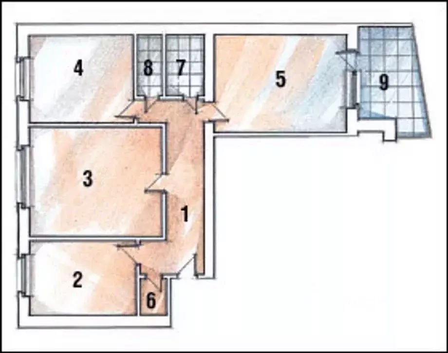 3-к кв. Тульская область, Новомосковск просп. Победы, 12/14 (67.2 м) - Фото 2