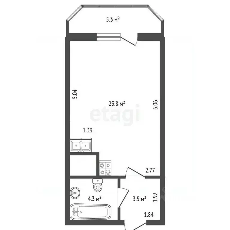 Студия Ленинградская область, Мурино Всеволожский район, ул. Шувалова, ... - Фото 1
