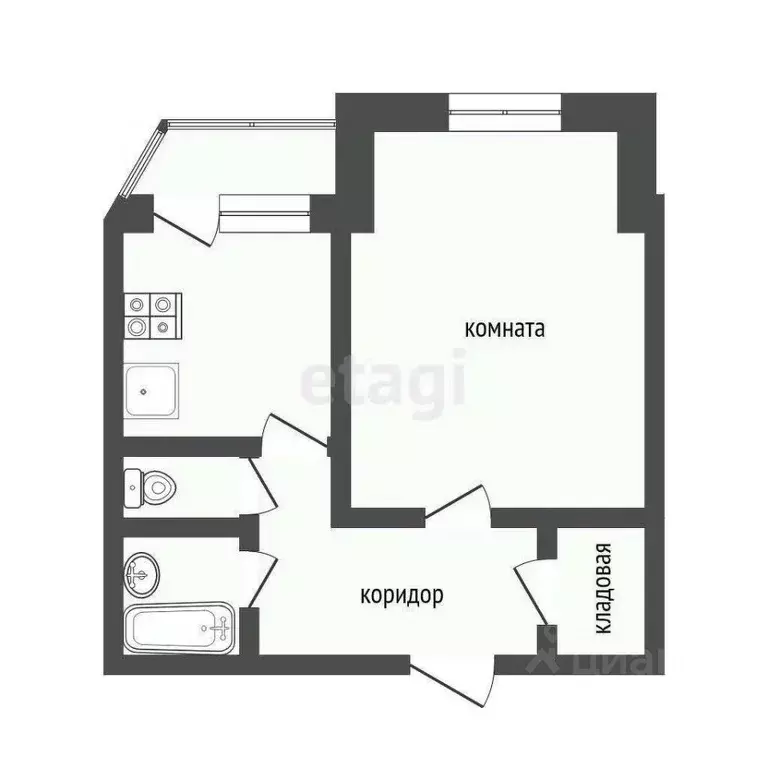 1-к кв. Ханты-Мансийский АО, Сургут просп. Ленина, 39/1 (42.5 м) - Фото 1