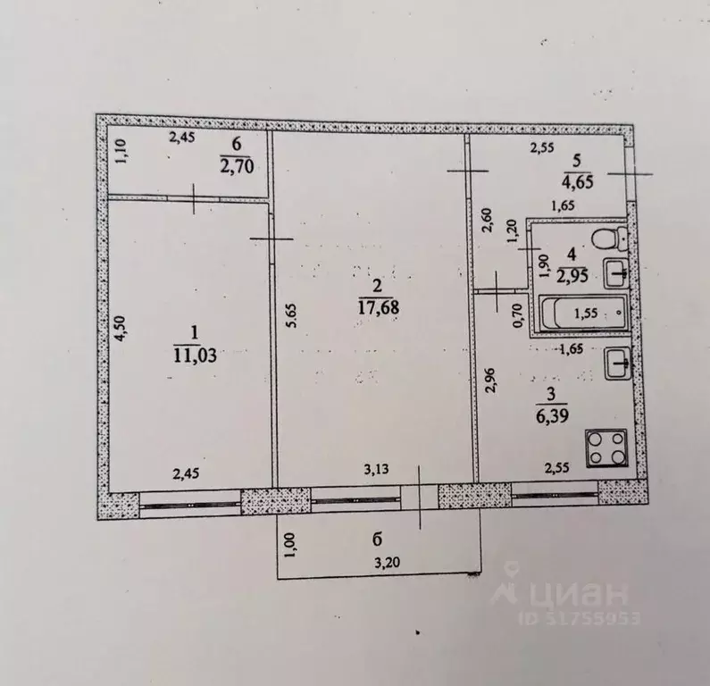 2-к кв. Ульяновская область, Ульяновск Московское ш., 71 (45.4 м) - Фото 2