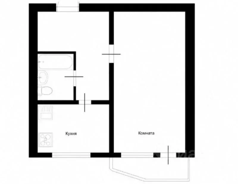 1-к кв. Москва Каширское ш., 80К2 (40.0 м) - Фото 1