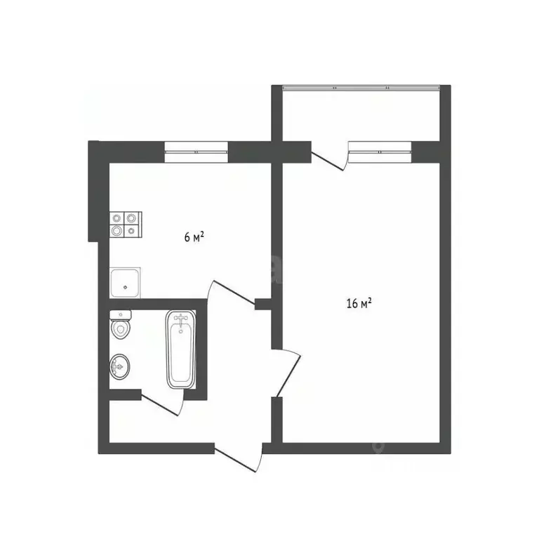 1-к кв. Белгородская область, Шебекинский муниципальный округ, Маслова ... - Фото 1