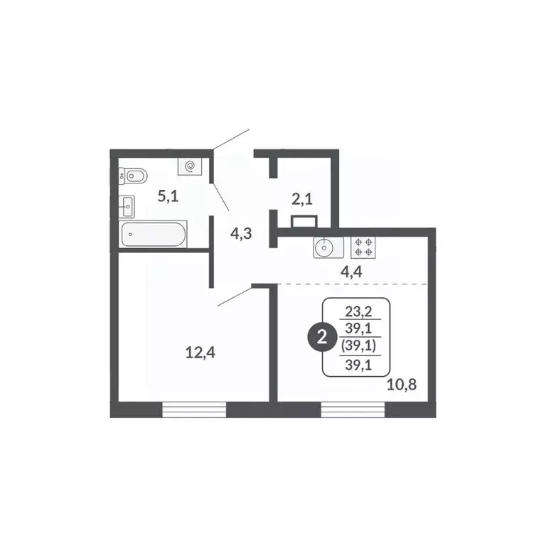 2-к кв. Кировская область, Киров  (39.1 м) - Фото 0