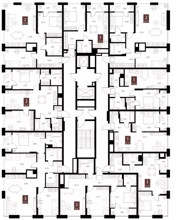 2-к кв. Рязанская область, Рязань ул. Бирюзова, 20с1 (70.32 м) - Фото 2