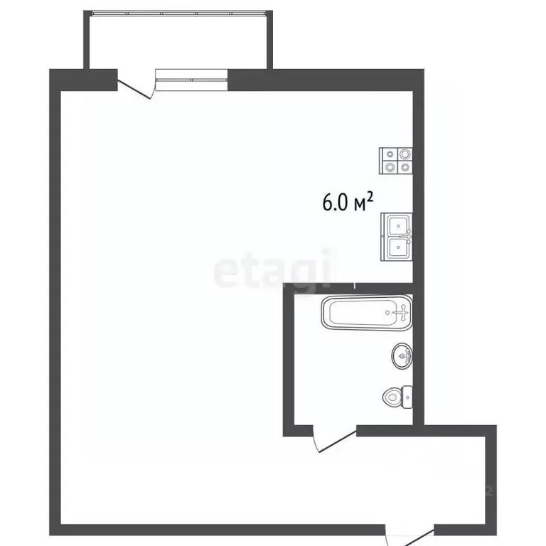 Студия Камчатский край, Петропавловск-Камчатский Сероглазка жилрайон, ... - Фото 1