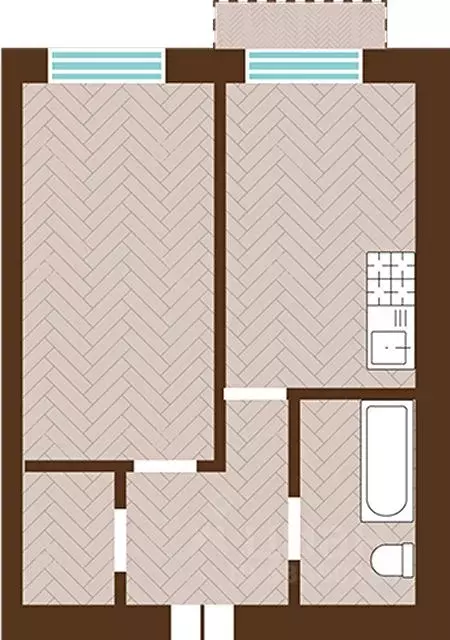 1-к кв. Калининградская область, Гурьевский муниципальный округ, пос. ... - Фото 1