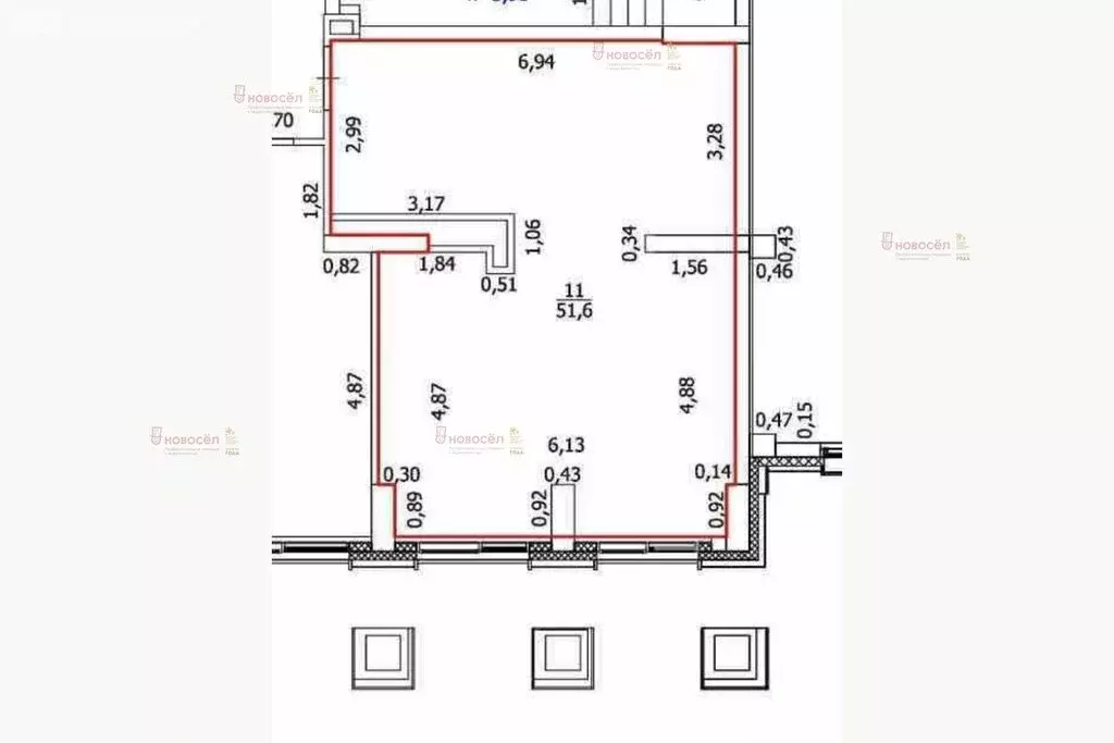 Офис (52 м) - Фото 1