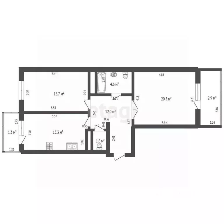 2-к кв. Марий Эл, Йошкар-Ола городской округ, с. Семеновка ул. ... - Фото 1