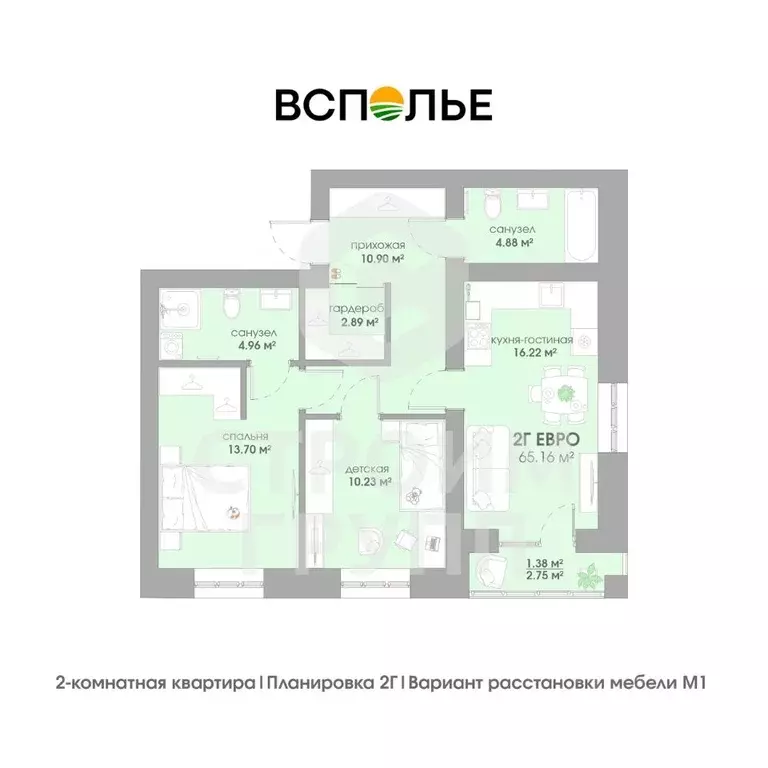 2-к кв. Владимирская область, Суздаль  (65.16 м) - Фото 0