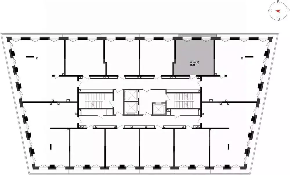1-к кв. Татарстан, Казань Яналиф жилой комплекс (45.95 м) - Фото 2