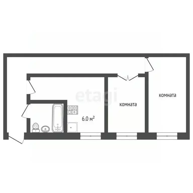 2-к кв. Ростовская область, Таганрог ул. Шаумяна, 18 (43.0 м) - Фото 1