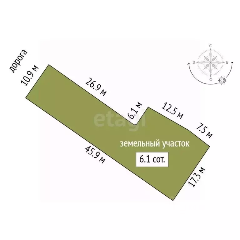 Участок в Крым, Симферопольский район, Гвардейское пгт ул. Гагарина ... - Фото 2