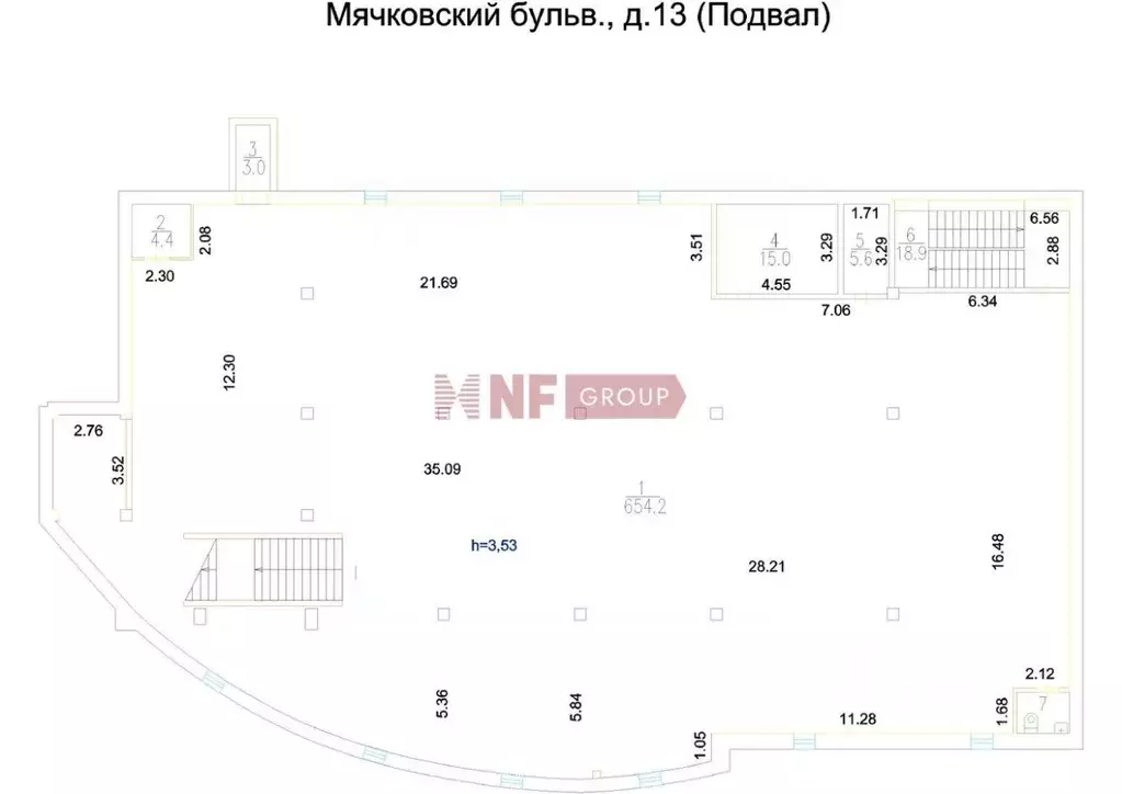 Торговая площадь в Москва Мячковский бул., 13 (3000 м) - Фото 1