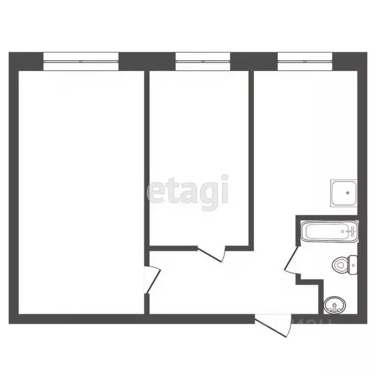 2-к кв. Красноярский край, Красноярск ул. Калинина, 80а (42.6 м) - Фото 2