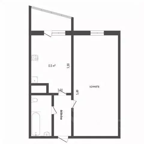 1-к кв. Белгородская область, Белгород Михайловское ш., 33 (31.6 м) - Фото 1