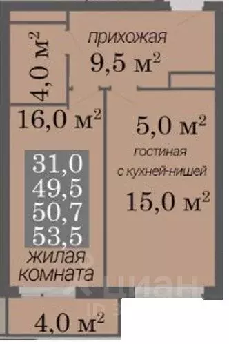 2-к кв. Тамбовская область, Тамбов ул. Карла Маркса, 169 (53.5 м) - Фото 2
