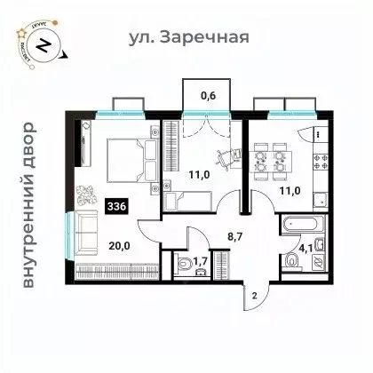 2-к кв. Москва Большая Филевская ул., 3к4 (56.0 м) - Фото 0