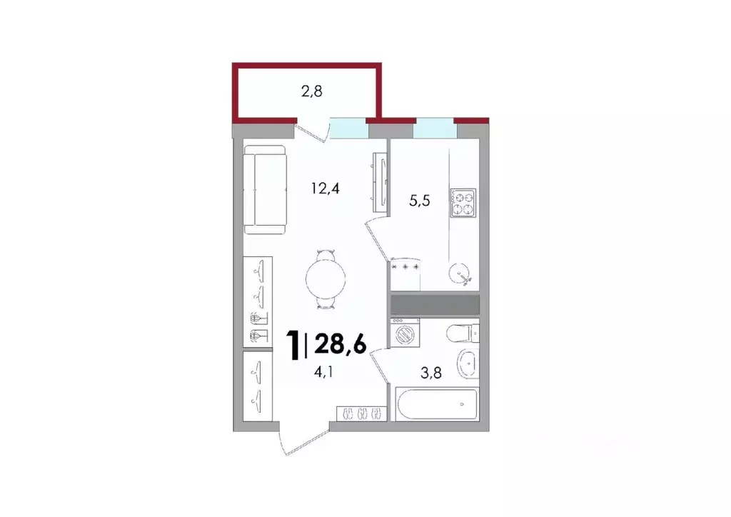 1-к кв. Тверская область, Калининский муниципальный округ, д. Батино ... - Фото 1