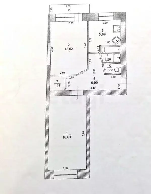 2-к кв. Ульяновская область, Ульяновск ул. Радищева, 179 (46.1 м) - Фото 1